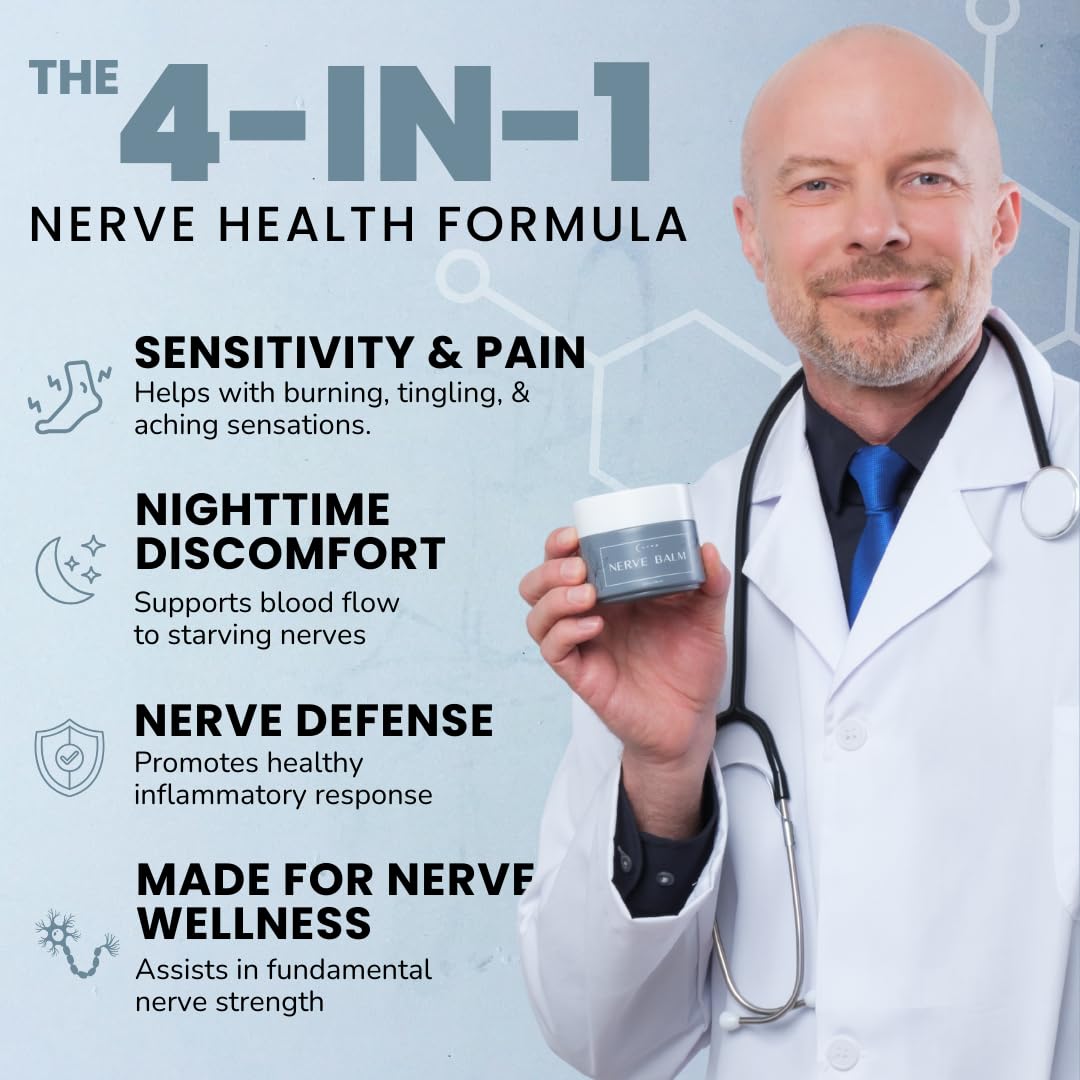 Lune Nerve Balm – Neuropathy Cream for Burning, Tingling & Numbness in Feet & Hands | Natural Nerve Pain Relief Cream with Arnica, Vitamin B6 & Magnesium | 3.4 oz Lune buy supplements canada
