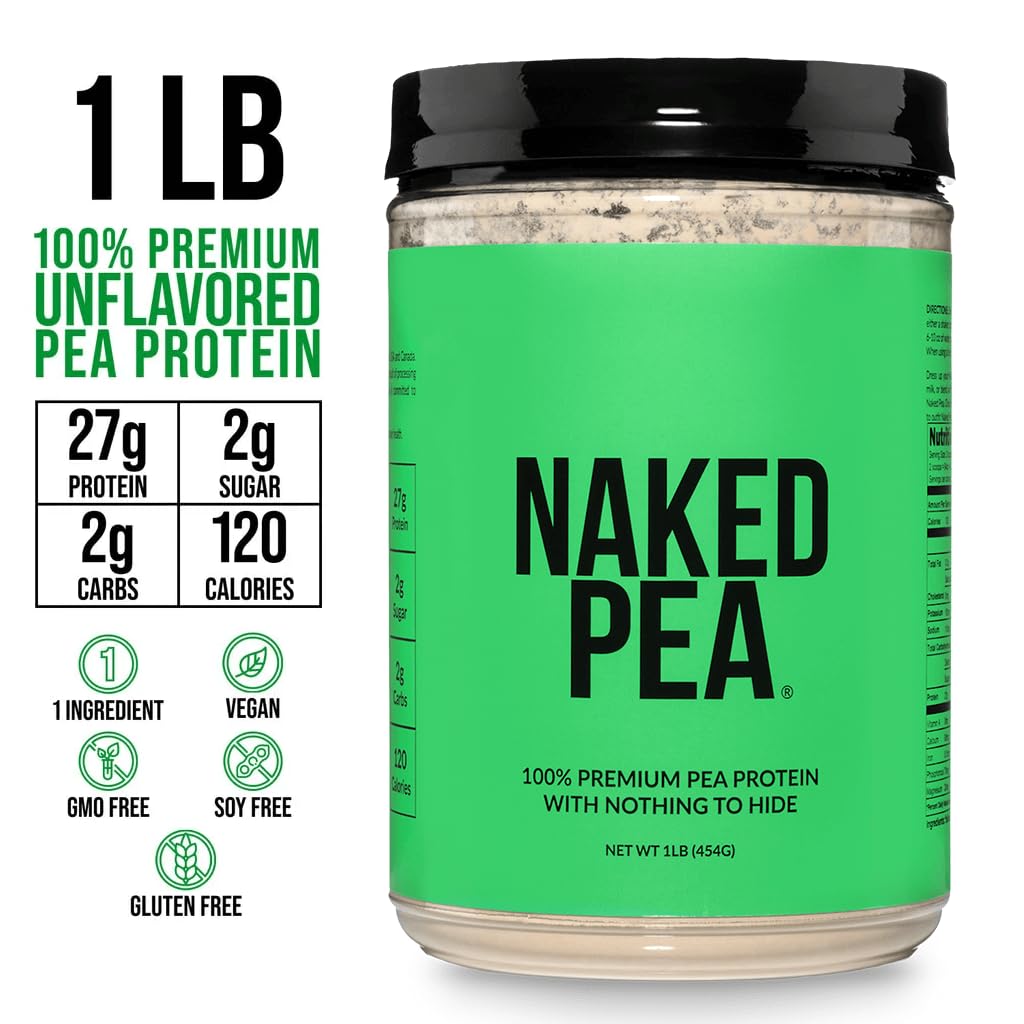 NAKED Pea - Pea Protein Isolate - Plant Based, Vegetarian & Vegan Protein. NSF Certified, Easy to Digest, Non-GMO, No Lactose NAKED buy supplements canada