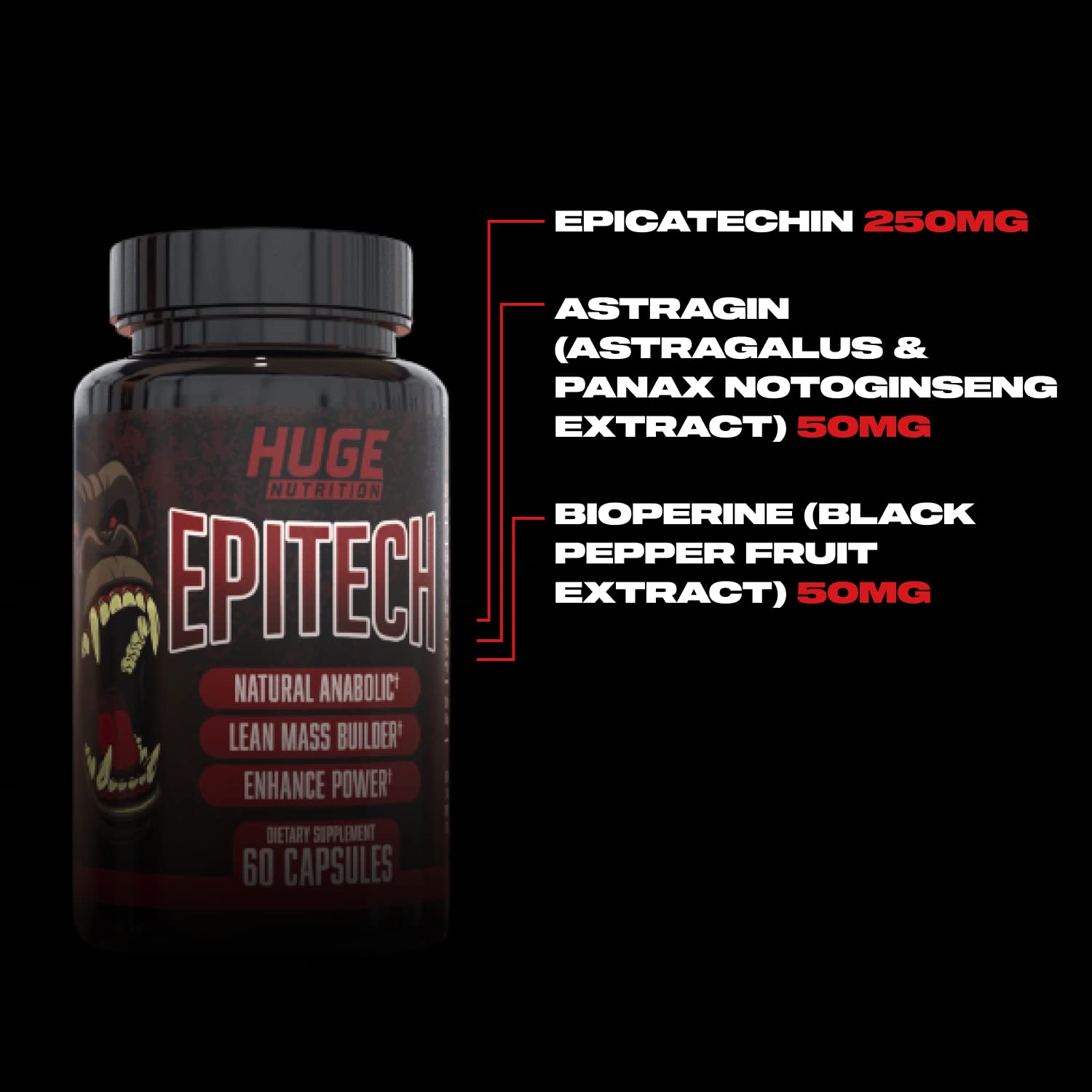 Huge Supplements, Epitech, Epicatechin Supplement, Increase Muscle Mass, Enhance Huge Supplements buy supplements canada