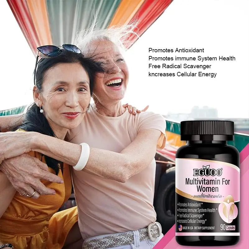 EGUOO Women’s Multivitamin 90 Capsules - Vitamin C, E, Biotin & Folic Acid for Energy, Immune Support, Brain, Heart, Eye & Bone Health EGUOO buy supplements canada