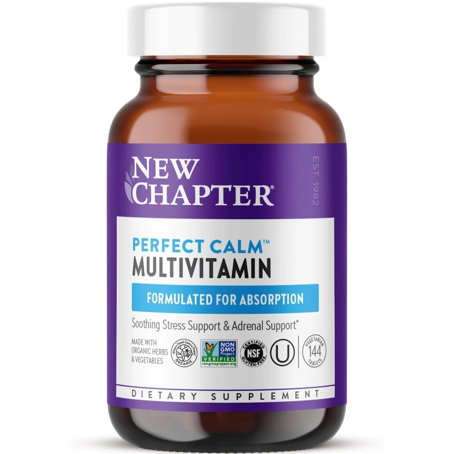 New Chapter Perfect Calm - Daily Multivitamin for Stress & Mood Support with B Vitamins + Holy Basil + Lemon Balm New Chapter buy supplements canada