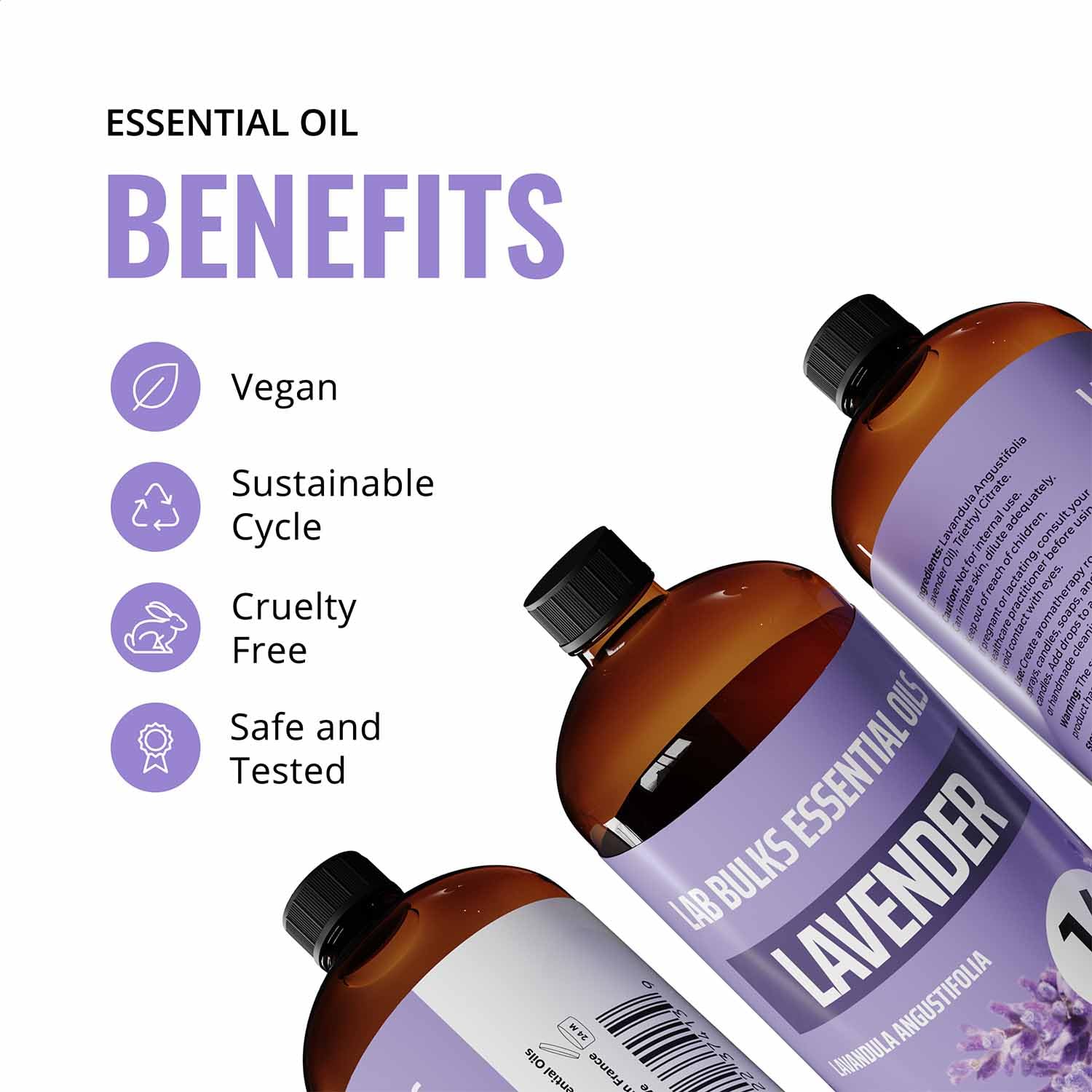 LAB BULKS ESSENTIAL OIL - Lavender Oil 16 Ounce Bottle for Diffusers, Home Care, Candles, Aromatherapy LAB BULKS ESSENTIAL OIL buy supplements canada