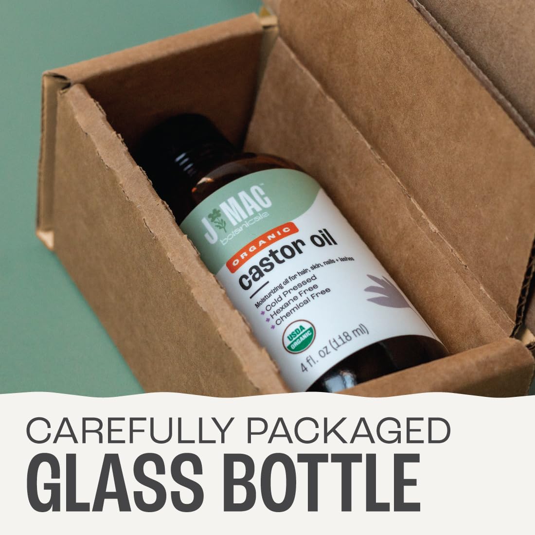 J MAC BOTANICALS Organic Castor Oil Cold Pressed (Glass Bottle, 4 oz ) J MAC BOTANICALS buy supplements canada