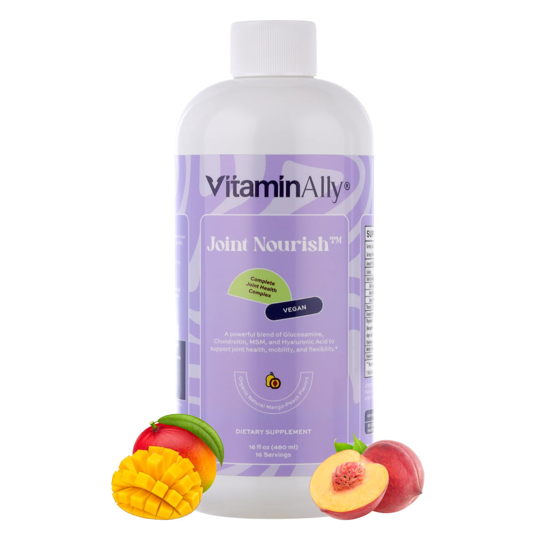 Joint Nourish – 100% Vegan Liquid Joint Supplement | Vegan Glucosamine, Chondroitin, MSM, Hyaluronic Acid & Vitamin C | Mango-Peach | Supports Joint Mobility, Cartilage & Skin | Sugar-Free,16 Servings Vitaminally buy supplements canada
