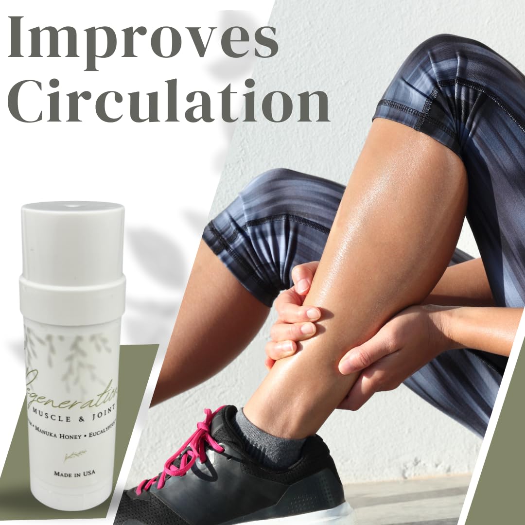 KANU Regeneration Muscle and Joint Soothing Balm Proprietary Blend of Magnesium, Manuka Honey, Eucalyptus & Menthol - Maximum Strength Formula for Aches- All Natural Ingredients-Made in The USA KANU buy supplements canada