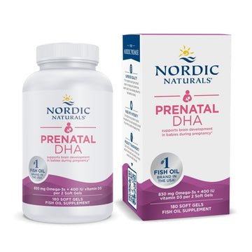 Nordic Naturals Prenatal DHA, Unflavored - 830 mg Omega-3 + 400 IU Vitamin D3-180 Soft Gels - Supports Brain Development in Babies During Pregnancy & Lactation - Non-GMO - 90 Servings Nordic Naturals buy supplements canada