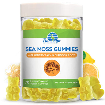 Sea Moss Gummies Plus Organic Bladderwrack and Burdock Root. Tasty Alternative to Sea Flamingo Supplements buy supplements canada