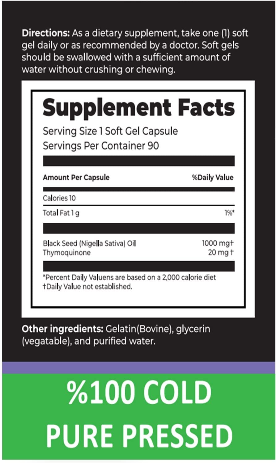 aromel Black Seed Oil Capsules, 90 Days Supply, 2% Thymoquinone, Non-GMO aromel buy supplements canada