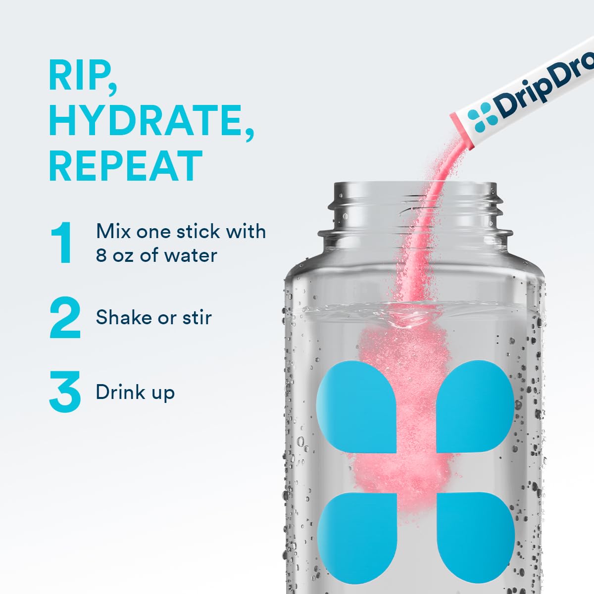 DripDrop Sugar Free Hydration Packets - Zero Classic Variety Pack - Single Serve Electrolytes Powder Drink Mix - Lemon Lime, Watermelon, Peach, Passion Fruit DripDrop buy supplements canada