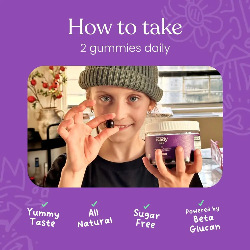 Immune Ready™ Kids Multivitamin Gummies – Mixed Berry Flavor – Sugar-Free Daily Kids Immune Support with Beta Glucan, Elderberry Immune Ready buy supplements canada