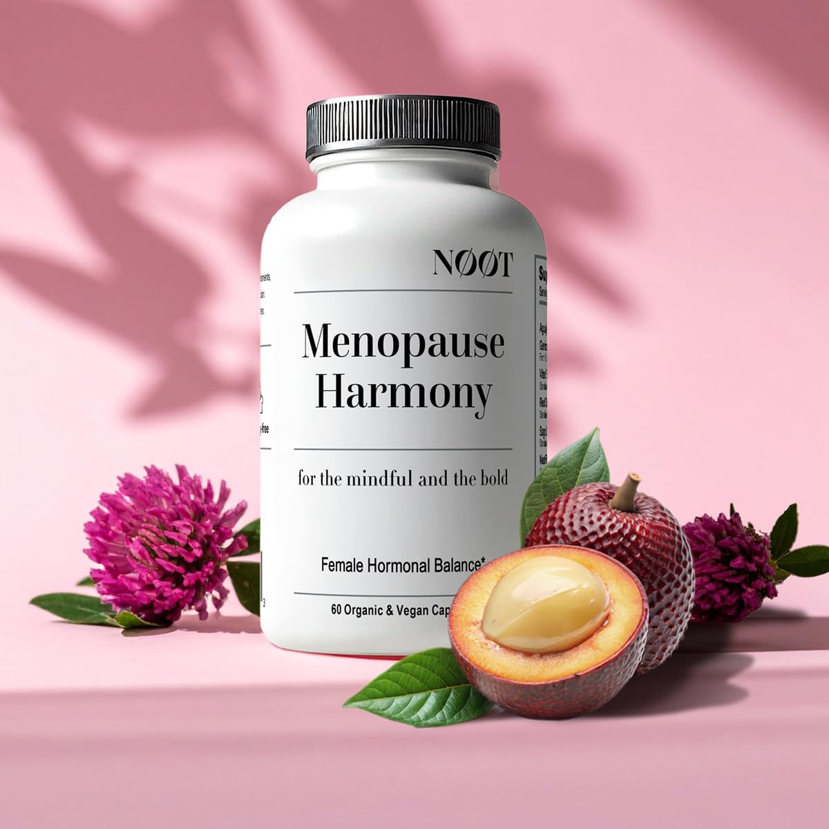 NOOT Menopause Harmony - Menopause Supplements for Women, Night Sweats & Hot Flash Relief, Hormone Balance for Women with Aguaje Fruit, Genistein and Vitex, Biohacking & Nootropics, 60 Capsules NØØT buy supplements canada