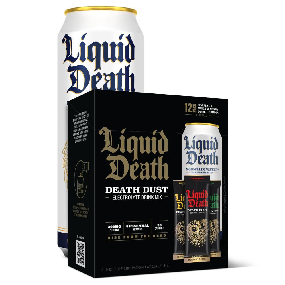 Liquid Death Electrolyte Death Dust - Hydration Powder Packets - 3 Flavors - 12-Stick Liquid Death buy supplements canada