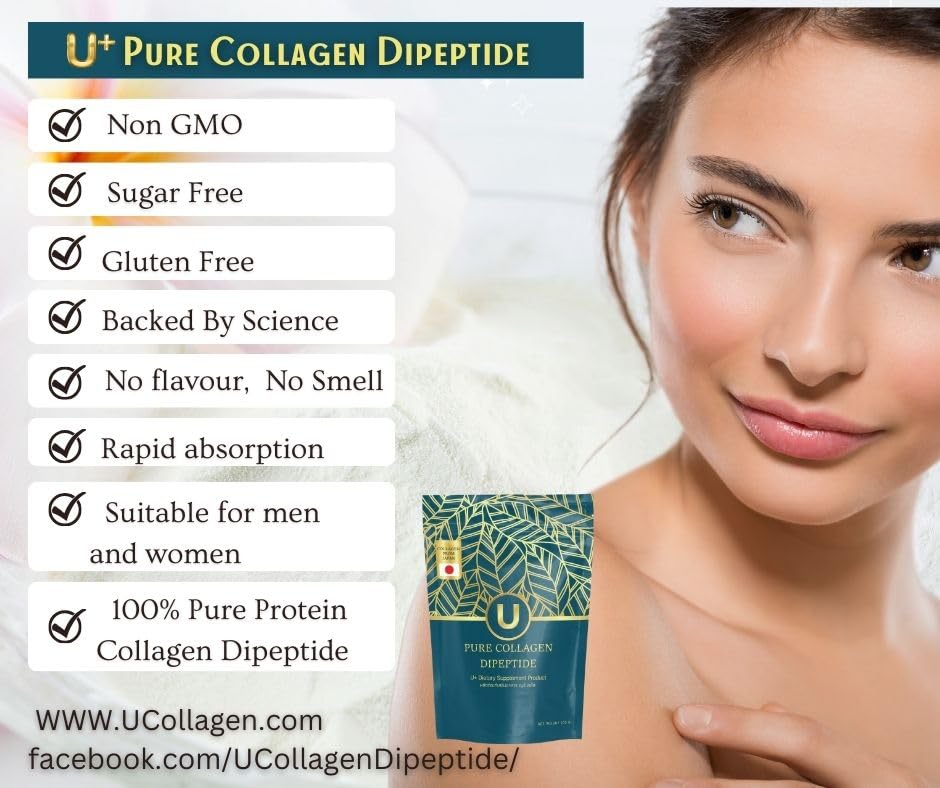 U+ Pure Collagen Dipeptide Supplement - Advanced Hydrolyzed Collagen Powder for Skin, Hair U+ Pure Collagen buy supplements canada
