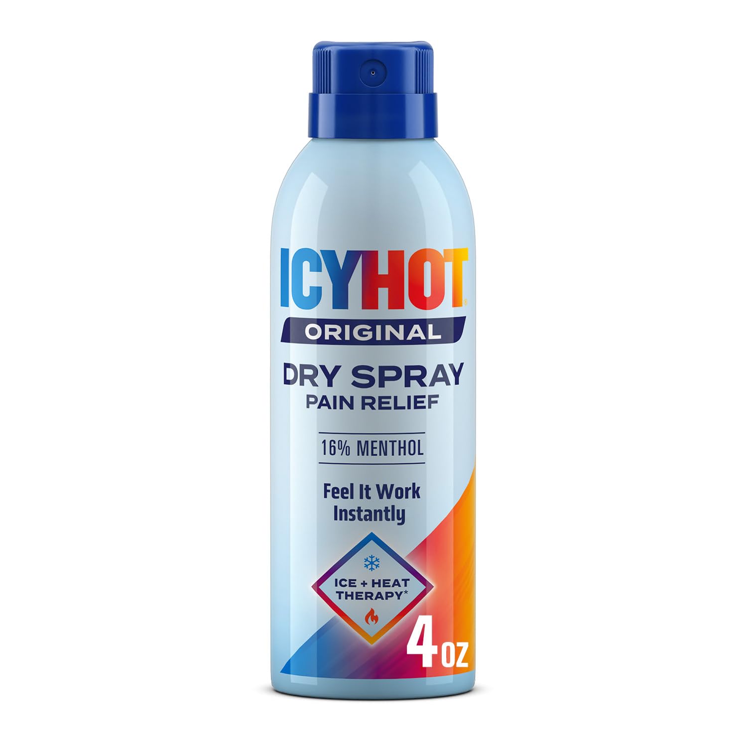 Icy Hot Original Pain Relief Dry Spray, Fast-Acting, Quick-Drying Pain Relief with Max Strength Menthol 16%, Ice and Heat Contrast Therapy for Backaches, Joints, Muscle Strains and Arthritis, 4 oz Icy Hot buy supplements canada