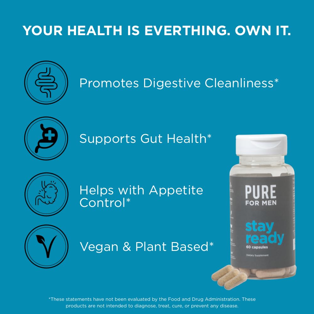 Pure for Men Original Cleanliness Stay Ready Fiber Supplement | Helps Promote Pure for Men buy supplements canada