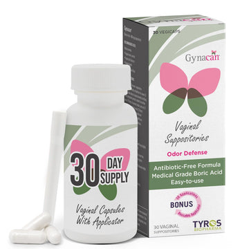 Gynacan Boric Acid Suppositories for Women - pH Balance Vaginal Treatment for Women Odor Prevention, Pure Formula, No-Mess Applicator, Gentle & Effective Gynacan buy supplements canada