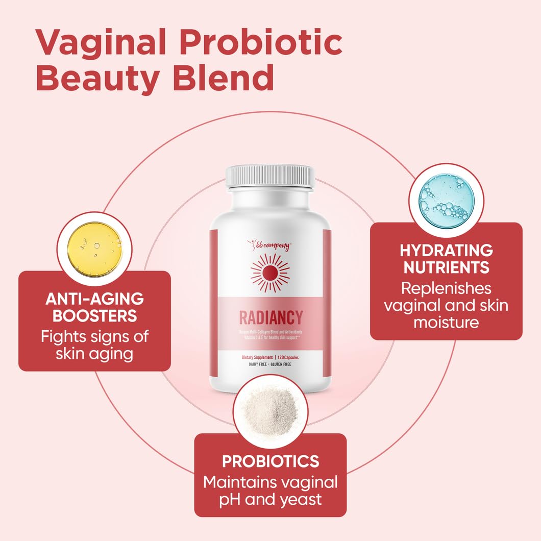 BB Company Radiancy | Vaginal Probiotics for Vaginal Dryness, pH Balance | Fights Itch, Odor | Anti-Aging | Hyaluronic Acid, Probiotics BB Company buy supplements canada