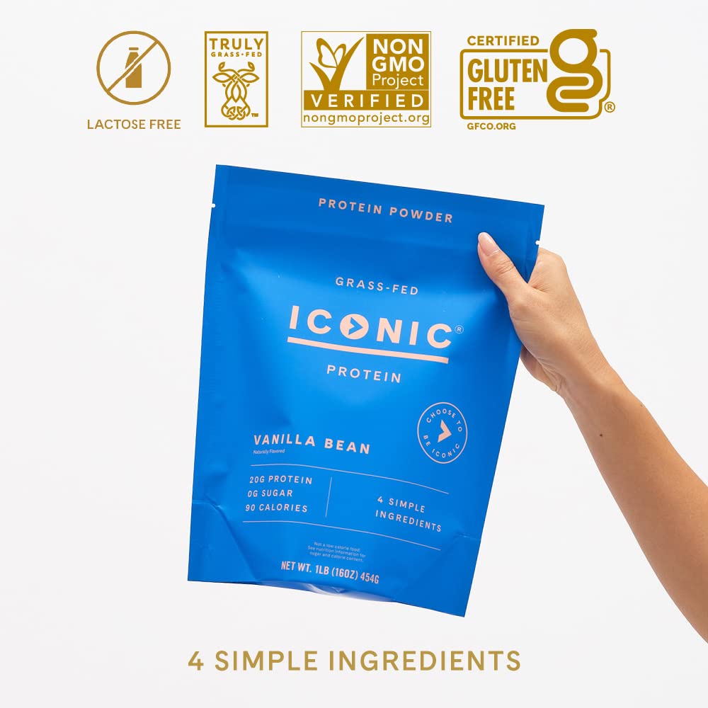 ICONIC Protein Powder, Vanilla Bean - Sugar Free, Low Carb Protein Powder - Lactose Free ICONIC buy supplements canada