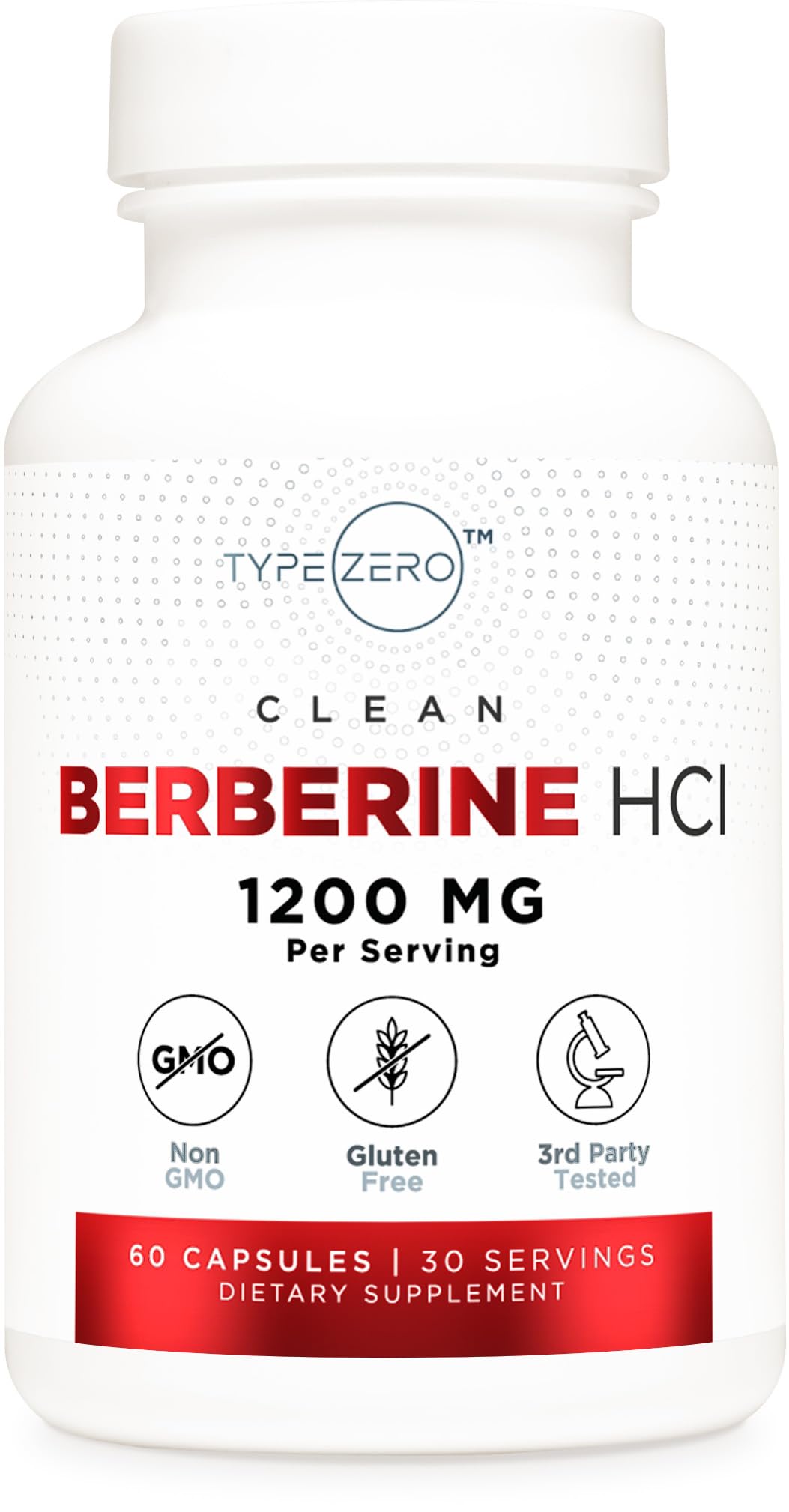 Type Zero Berberine HCL 1200mg 60 Capsules - Clean, Non-GMO, Gluten Free Supplement Type Zero buy supplements canada