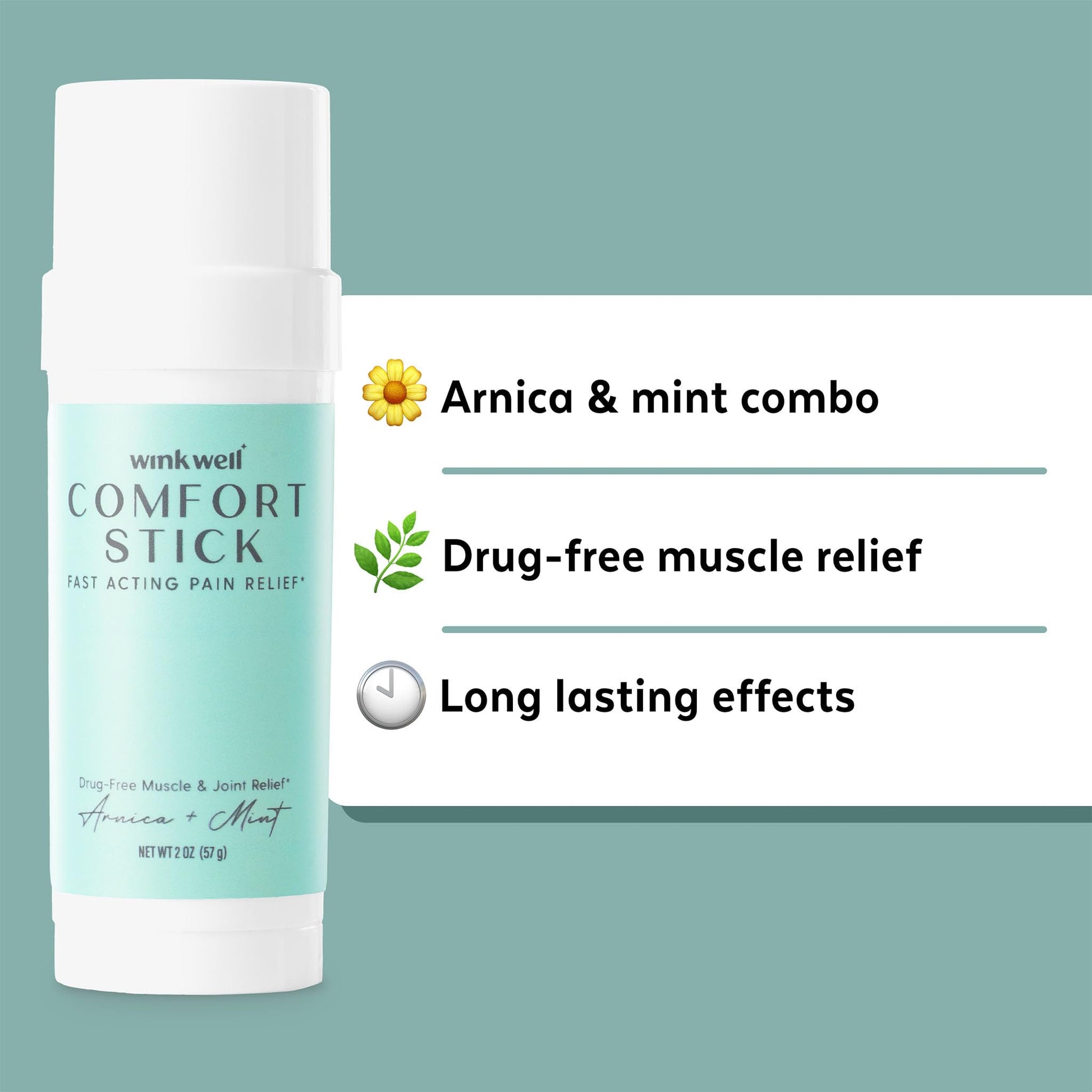 Wink Well Comfort Stick | Extra Strength Natural Muscle Relief | No-Mess roll on Stick | Joint Relief Wink Naturals buy supplements canada