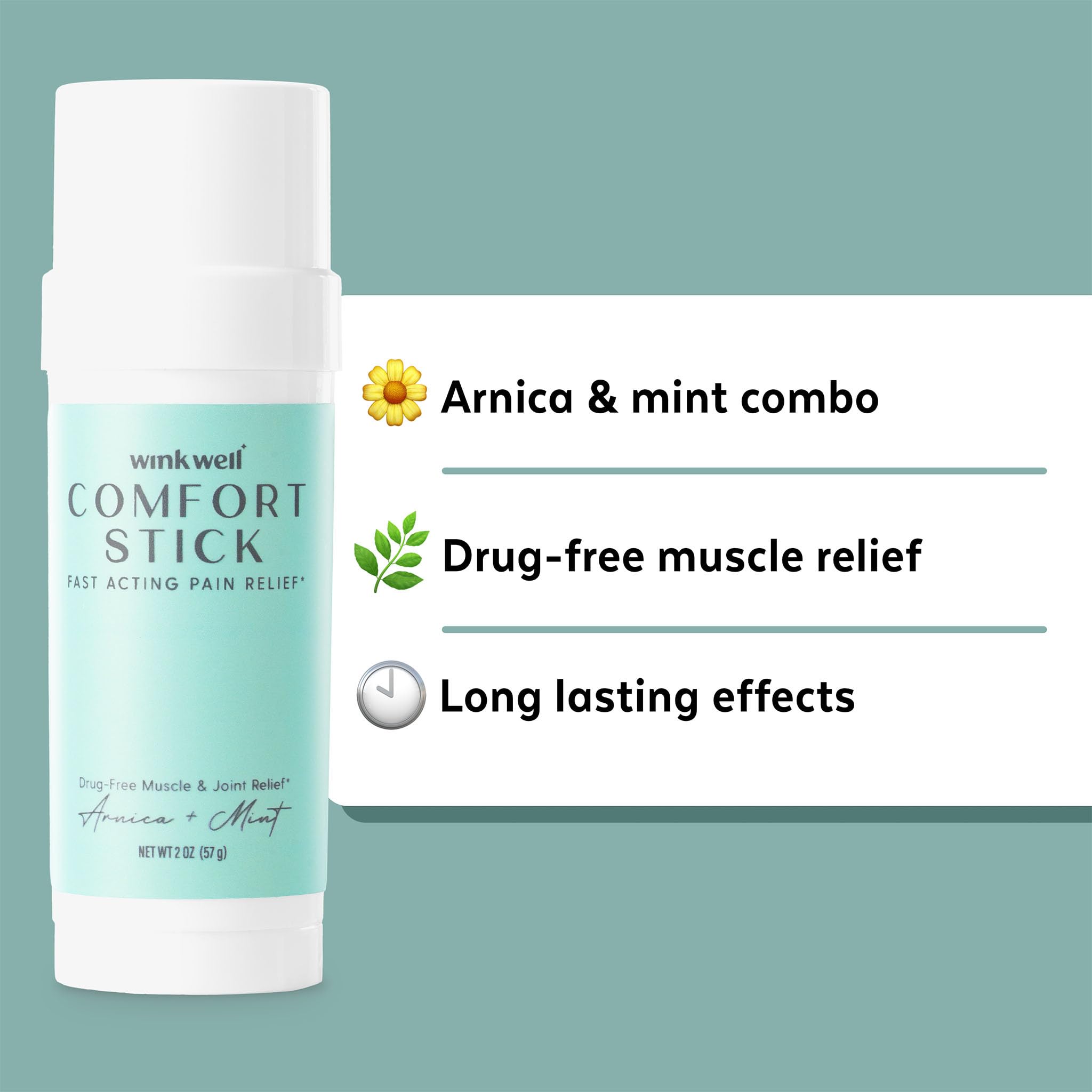 Wink Well Comfort Stick | Extra Strength Natural Muscle Relief | No-Mess roll on Stick | Joint Relief Wink Naturals buy supplements canada