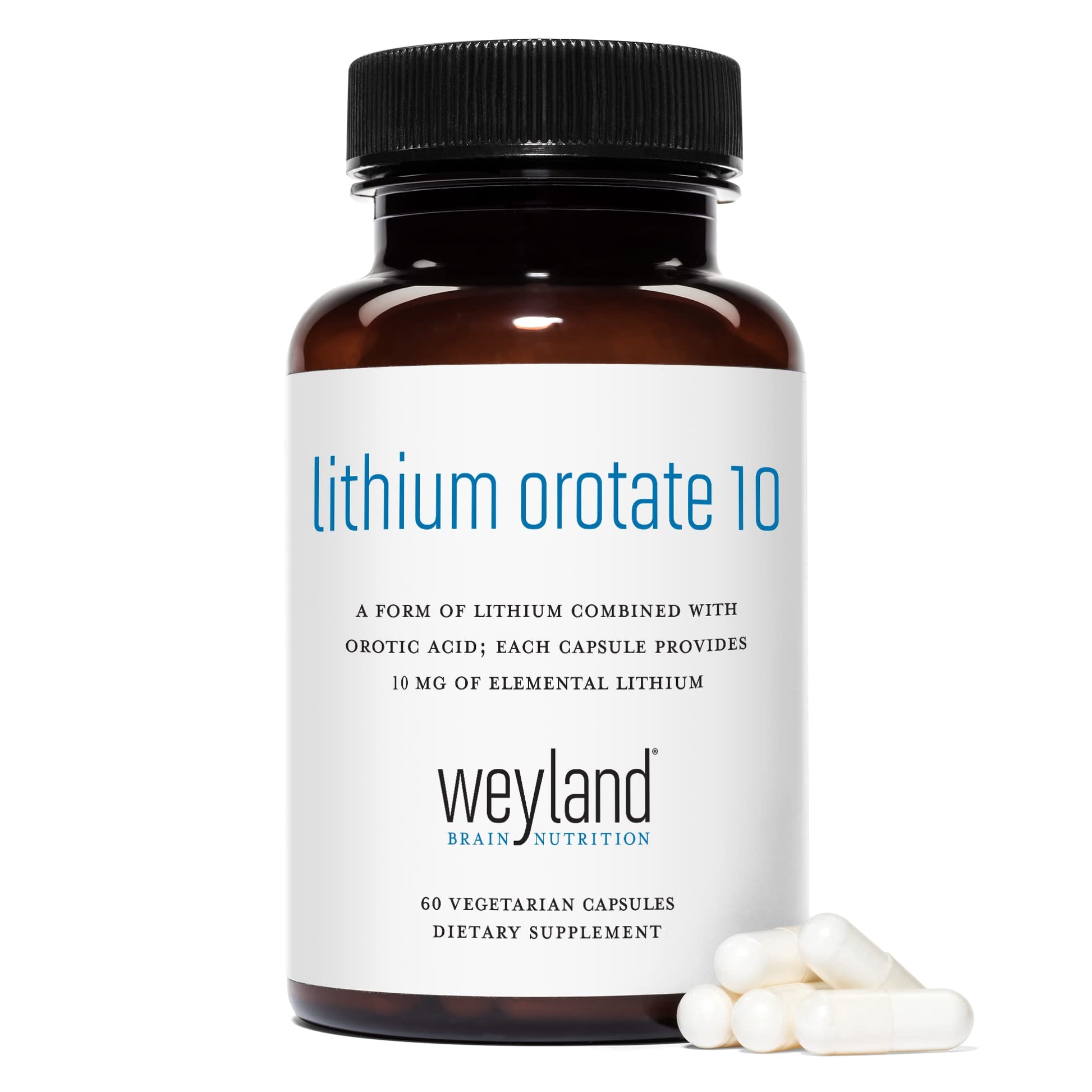 Weyland Brain Nutrition: Lithium Orotate 10mg (1 Bottle), 60 Vegetarian Weyland Brain Nutrition buy supplements canada