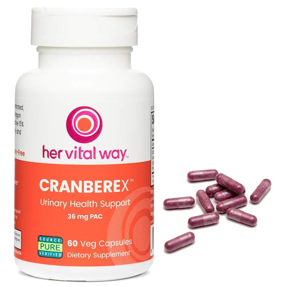 her vital way Cranberex - Cranberry Pills for Women and Men - Cranberry Supplement with 36mg PAC - Cranberry Extract Capsules for Urinary Tract Health and Kidney Care - 60 Veg Capsules her vital way buy supplements canada