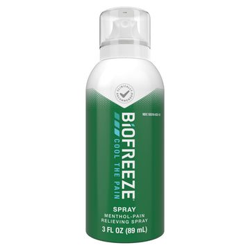 Biofreeze Menthol Pain Relieving Spray 3 FL OZ Colorless Aerosol Spray for Pain Relief Associated with Sore Muscles, Arthritis, Simple Backaches, and Joint Pain (Packaging May Vary) Biofreeze buy supplements canada