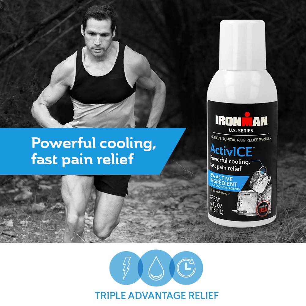 Curad IRONMAN ActivICE Cooling Spray, Topical Pain Relief for Arthritis, Joint, Muscle, Back & Body Aches & Pain, 4 oz (1 count) Curad buy supplements canada