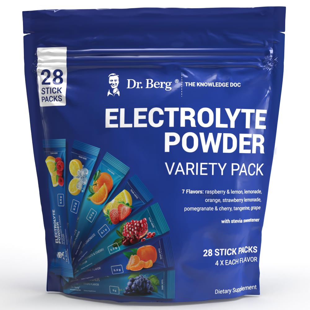 Dr. Berg's Electrolytes Powder Packets - Travel Size Hydration Electrolyte Drink Mix Dr. Berg Nutritionals buy supplements canada