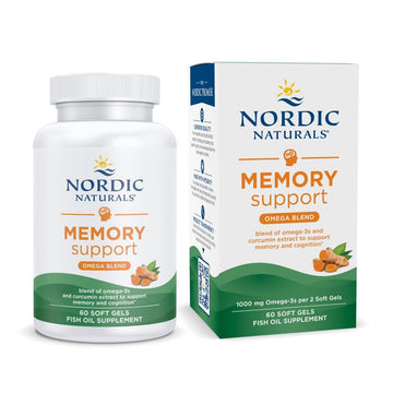 Nordic Naturals Memory Support with Curcumin - 60 Soft Gels - 1000 mg Omega-3 + 400 mg Optimized Curcumin - Memory, Cognition - Contains Phosphatidylcholine & Huperzine A - Non-GMO - 30 Servings Nordic Naturals buy supplements canada