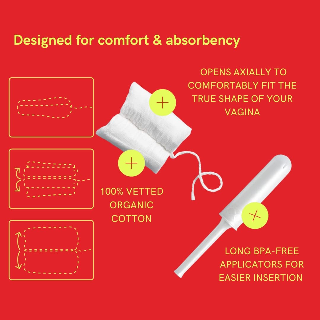 August Organic Tampons, Regular and Super Absorbency, BPA Free Long Applicators, Toxin Free August buy supplements canada