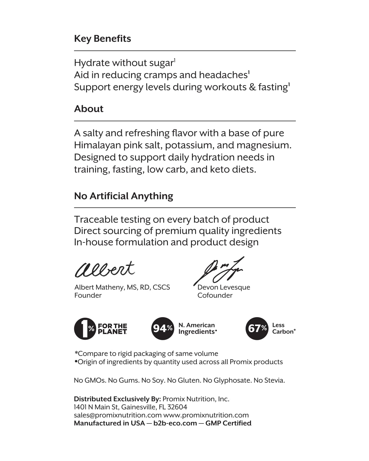 ProMix Nutrition Electrolytes Powder Hydration Packets - Himalayan Pink Salt, Magnesium, Potassium, Vitamin C - Salted Watermelon, ProMix Nutrition buy supplements canada