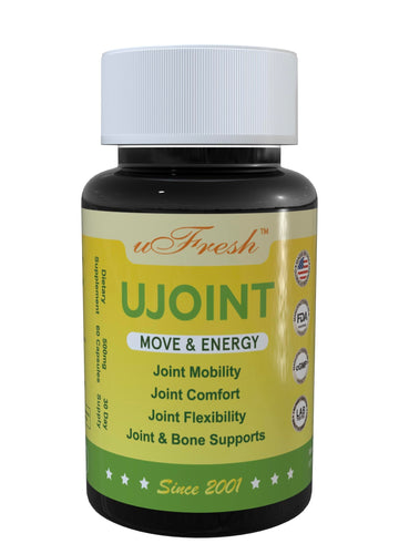 UJoint Move & Energy Joint Flexibility and Mobility Dietary Supplements, 30 Day Supply, 60 Capsules (1) uFresh buy supplements canada
