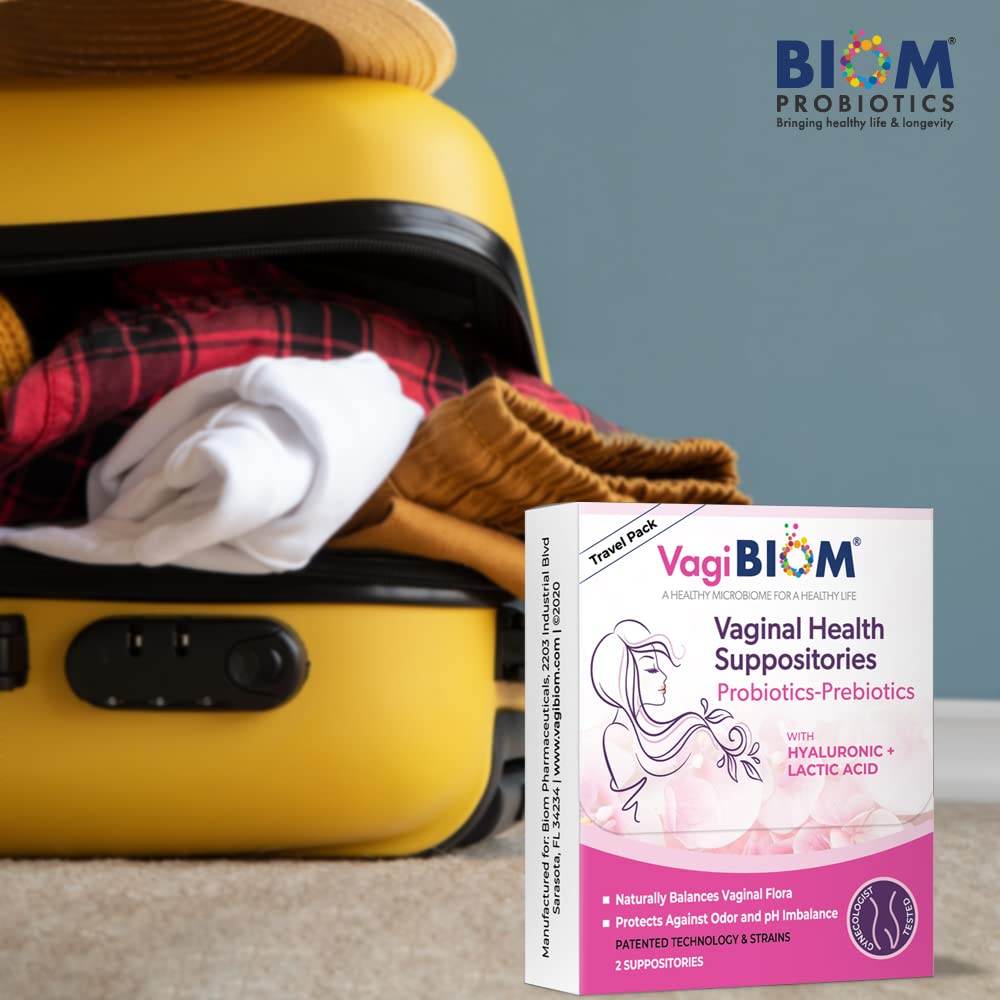 VagiBiom Probioitc Suppository Convenient Travel Pack with 2 Suppositories VagiBiom buy supplements canada