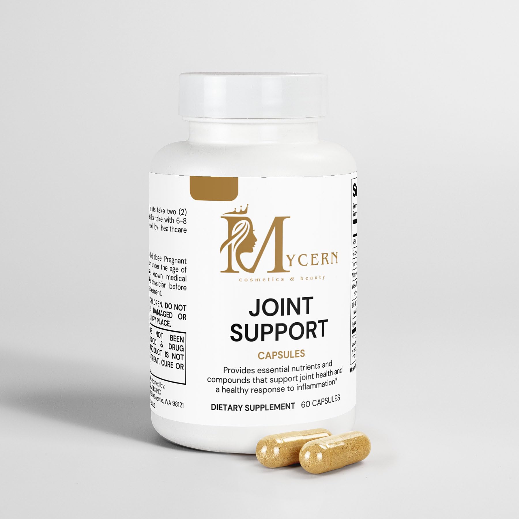 Joint Support Supplement – 60 Caps – MSM, Glucosamine HCl, Turmeric Supplement, Boswellia, Hyaluronic Acid Capsules & Black Pepper, Flexibility, Mobility & Comfort Joint Health – Made in USA Mycern buy supplements canada