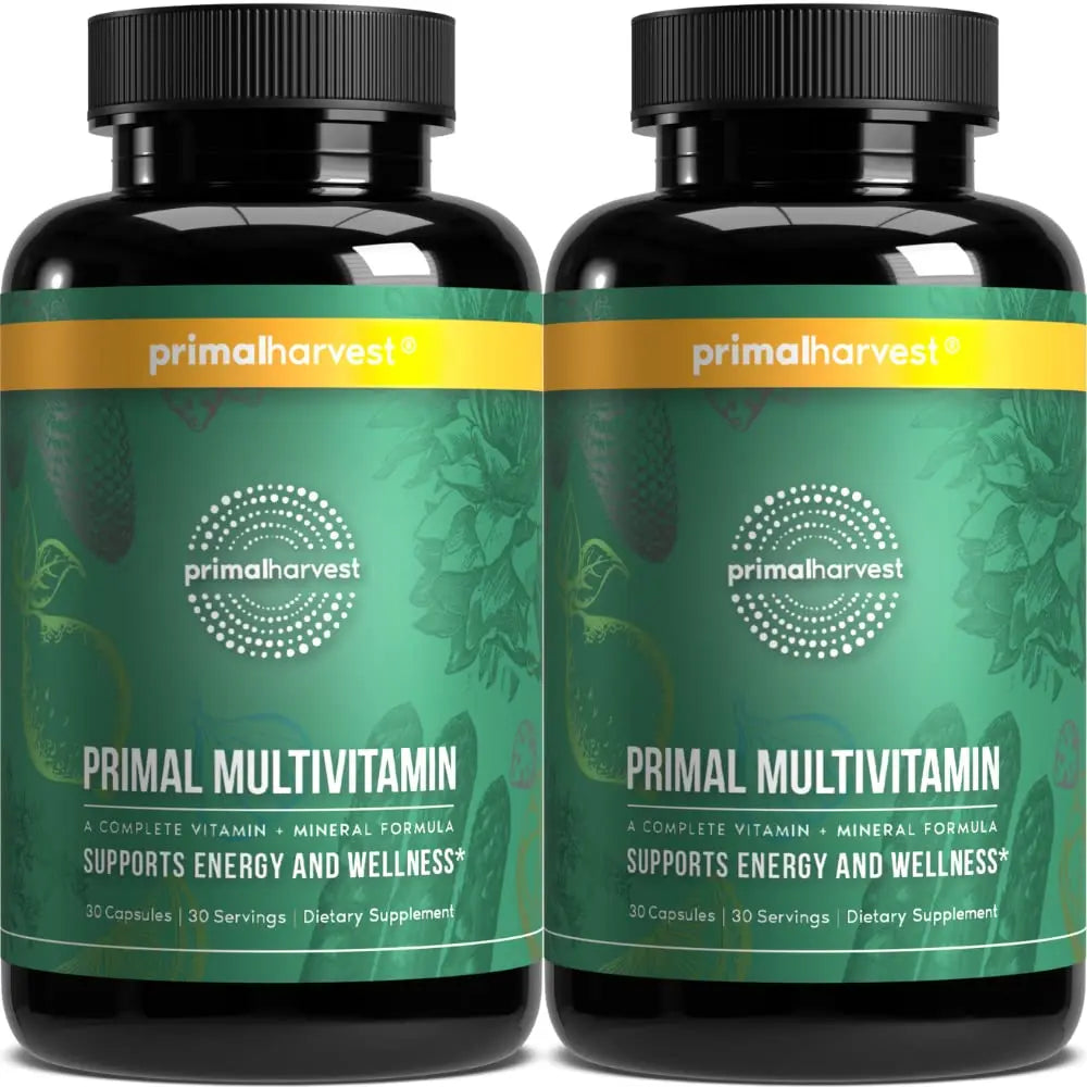 Primal Harvest Primal Multivitamin - Daily Multi-Vitamin Supplement with 21 Essential Vitamins & Minerals for Women & Men (2 Pack (30 Count)) Primal Harvest buy supplements canada