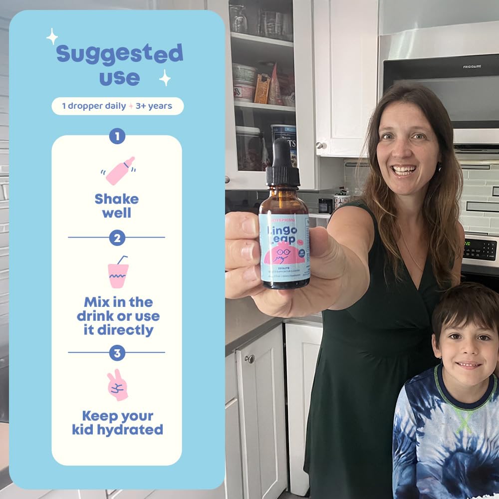 JoySpring LingoLeap – Liquid Kids Formula with Zeolite Clinoptilolite, Methylated B12 & Vitamin D3 | Gentle Daily Support for Kids’ Wellness JoySpring buy supplements canada