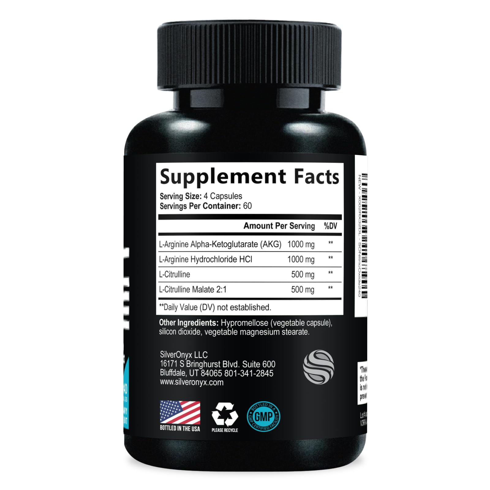 Extra Strength Nitric Oxide Booster - 3X Strength L-Arginine AKG & Citrulline Malate - Men & Women Premium Pre Workout Nitric Booster - Natural Energy & Muscle Support SILVERONYX buy supplements canada