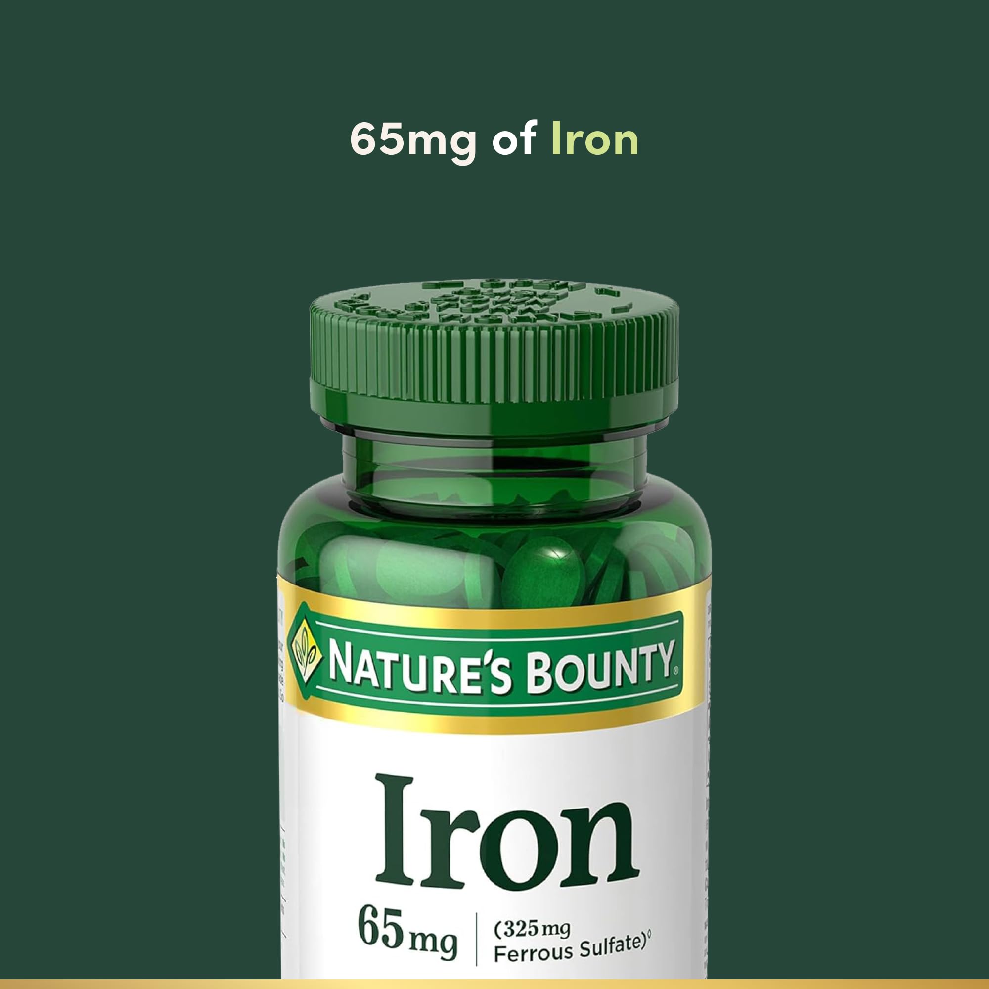 Nature’s Bounty Iron 65mg, 325 mg Ferrous Sulfate, Cellular Energy Support, Promotes Normal Red Blood Cell Production Nature's Bounty buy supplements canada