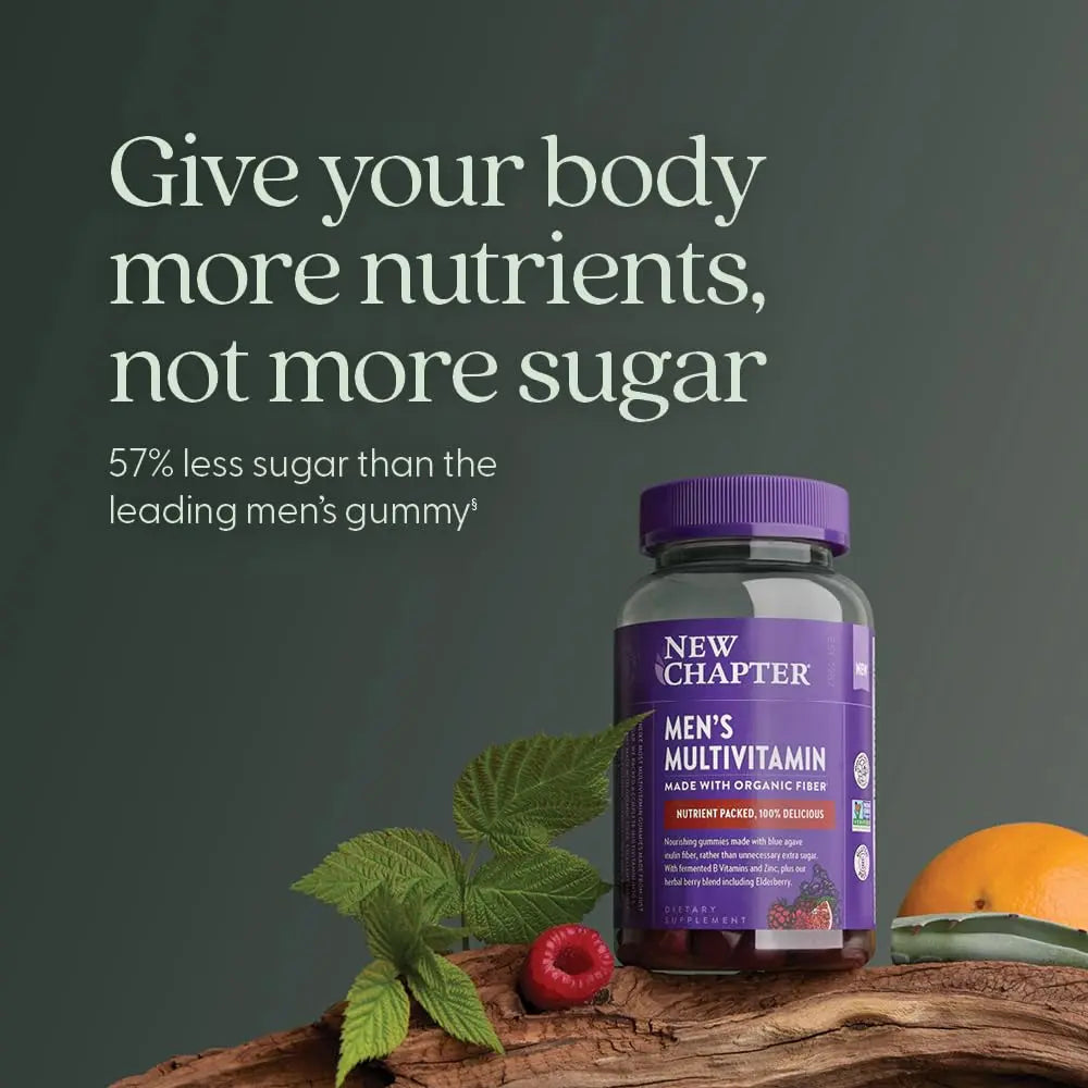 New Chapter Men’s Multivitamin Gummies, 57% Less Sugar, Men’s Gummy Vitamins with Vitamin C, D3 & Zinc New Chapter buy supplements canada