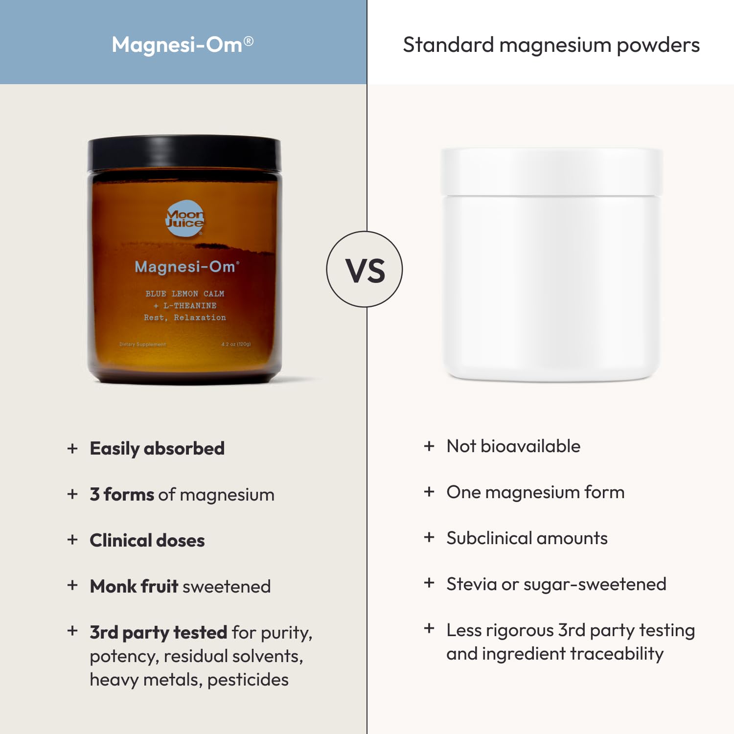 Moon Juice Magnesi-Om Magnesium Powder Supplement - Chelated Magnesium Complex + L-Theanine Blend for Rest, Relaxation & Regularity - Vegan, Non-GMO & No Sugar, Blue Lemon, 4.2 oz, 30 Servings Moon Juice buy supplements canada