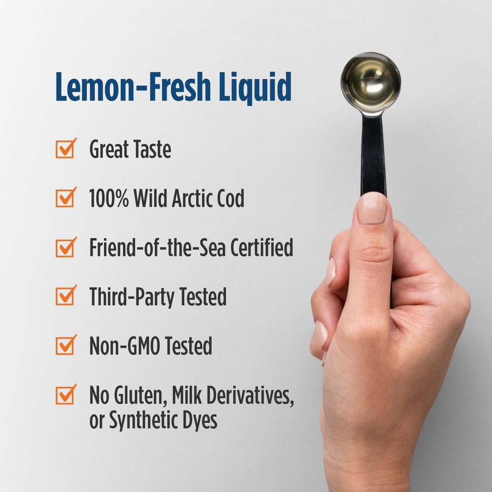 Nordic Naturals Arctic-D Cod Liver Oil, Lemon - 8 oz - 1060 mg Total Omega-3s + 1000 IU Vitamin D3 - EPA & DHA - Heart, Brain, Bone, Immune & Mood Support - Non-GMO - 48 Servings Nordic Naturals buy supplements canada