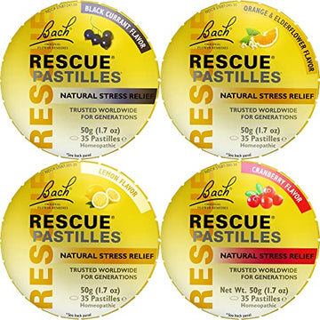 Bach RESCUE Pastilles Variety Pack Natural Stress Relief Lozenges RESCUE buy supplements canada