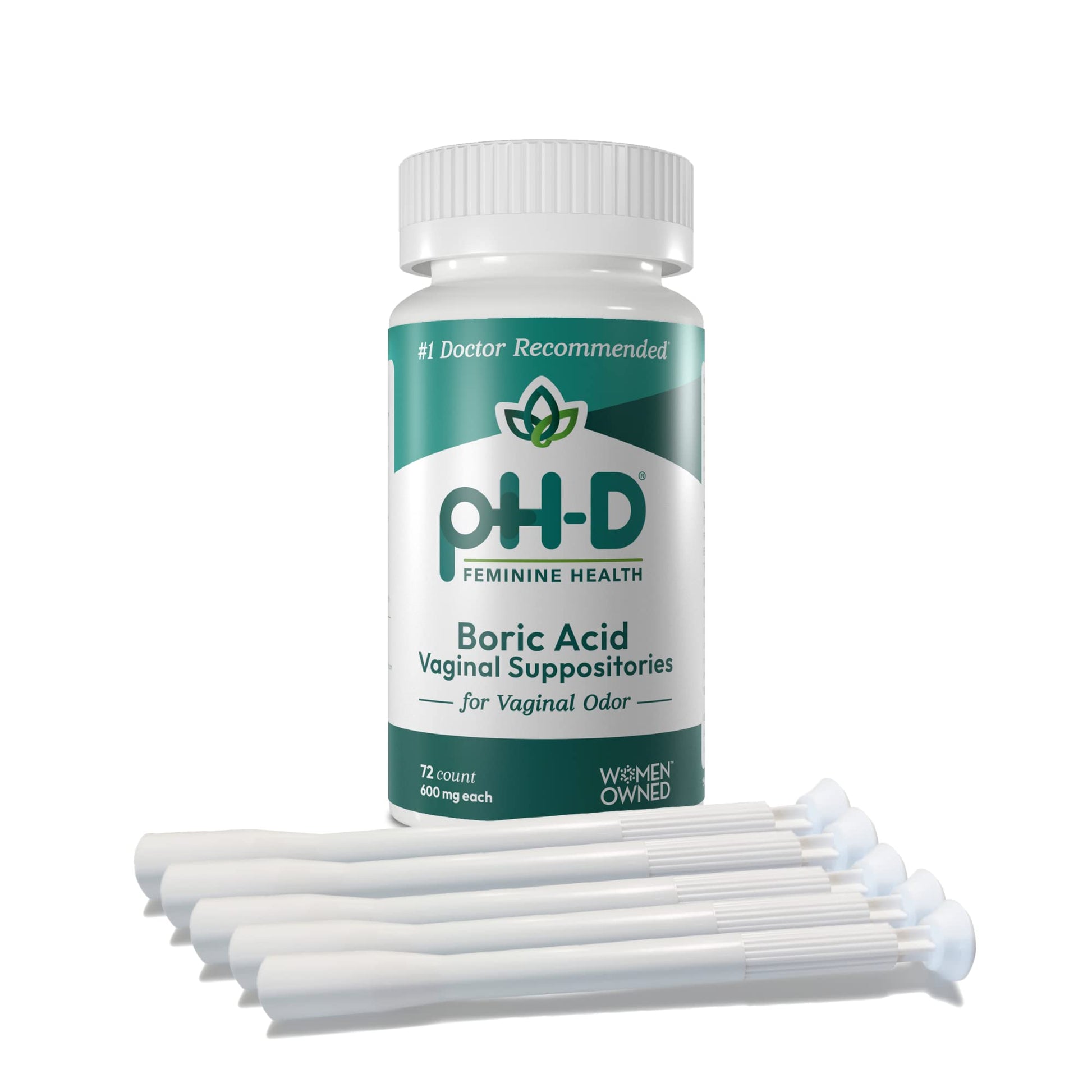 pH-D Feminine Health Support - Boric Acid Starter Bundle - pH-D Boric Acid Vaginal Suppositories 72 Count and 5 Vaginal Suppository Applicators pH-D Feminine Health Support buy supplements canada