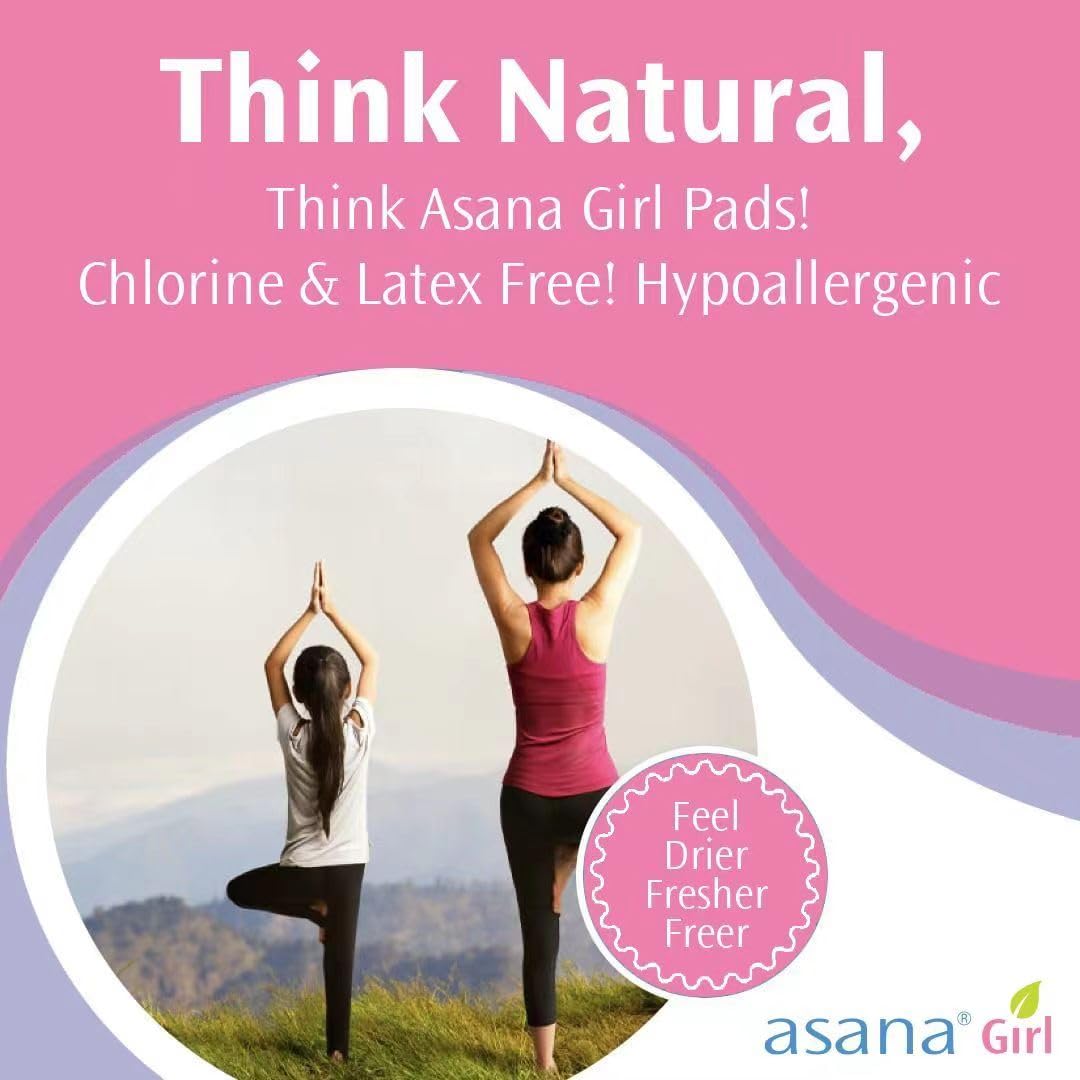 Asana Panty Liners for Girls, Organic Cotton Cover – Controls Odor Naturally, Pads Without Wings Asana buy supplements canada