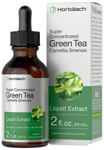 Green Tea Extract Liquid | 2 Fl Oz | Alcohol Free, Vegetarian Tincture | Super Concentrated Horbäach buy supplements canada