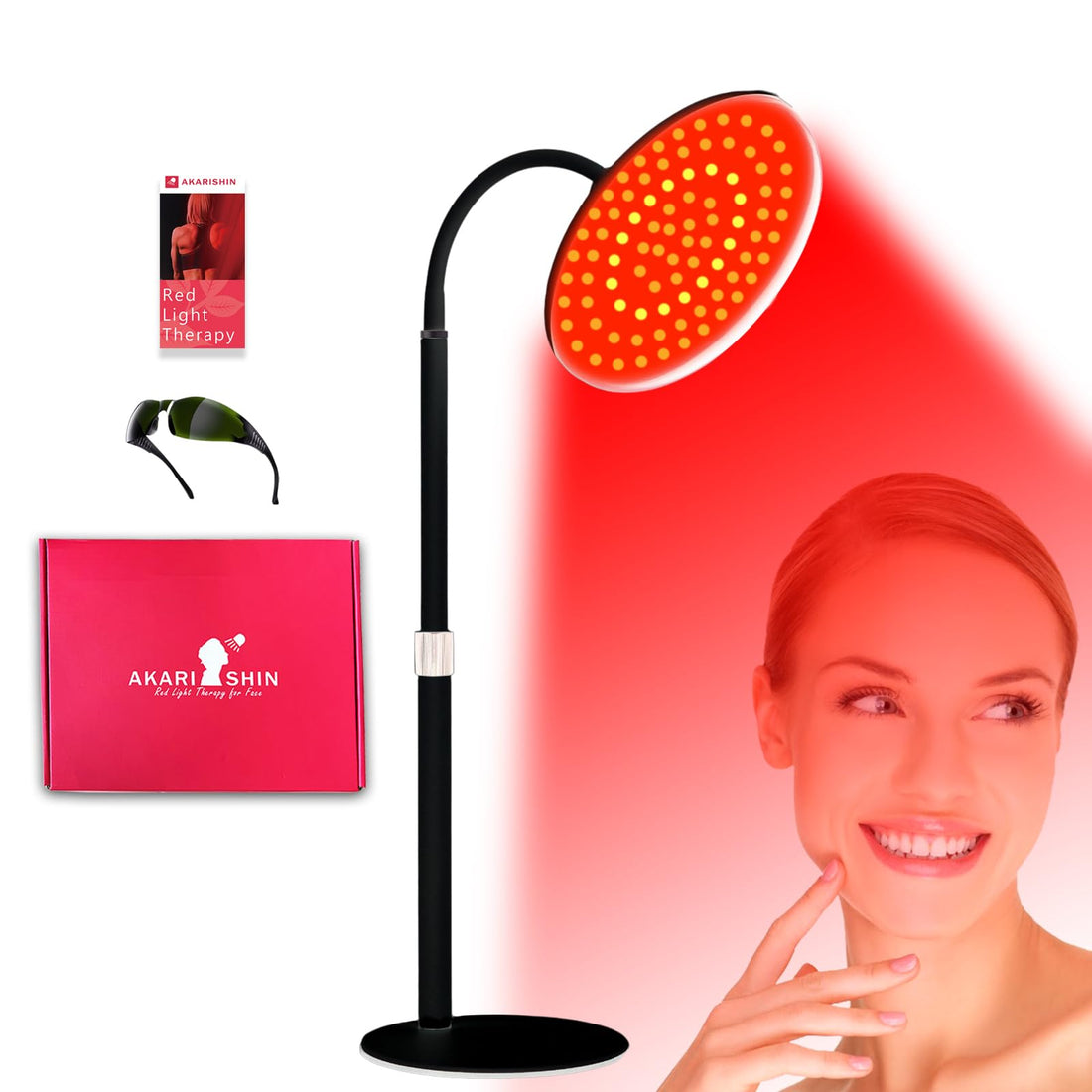 Akarishin Red Light Therapy Lamp - Boost Skin Vitality and Ease Muscle Soreness with Adjustable Stand Akarishin buy supplements canada