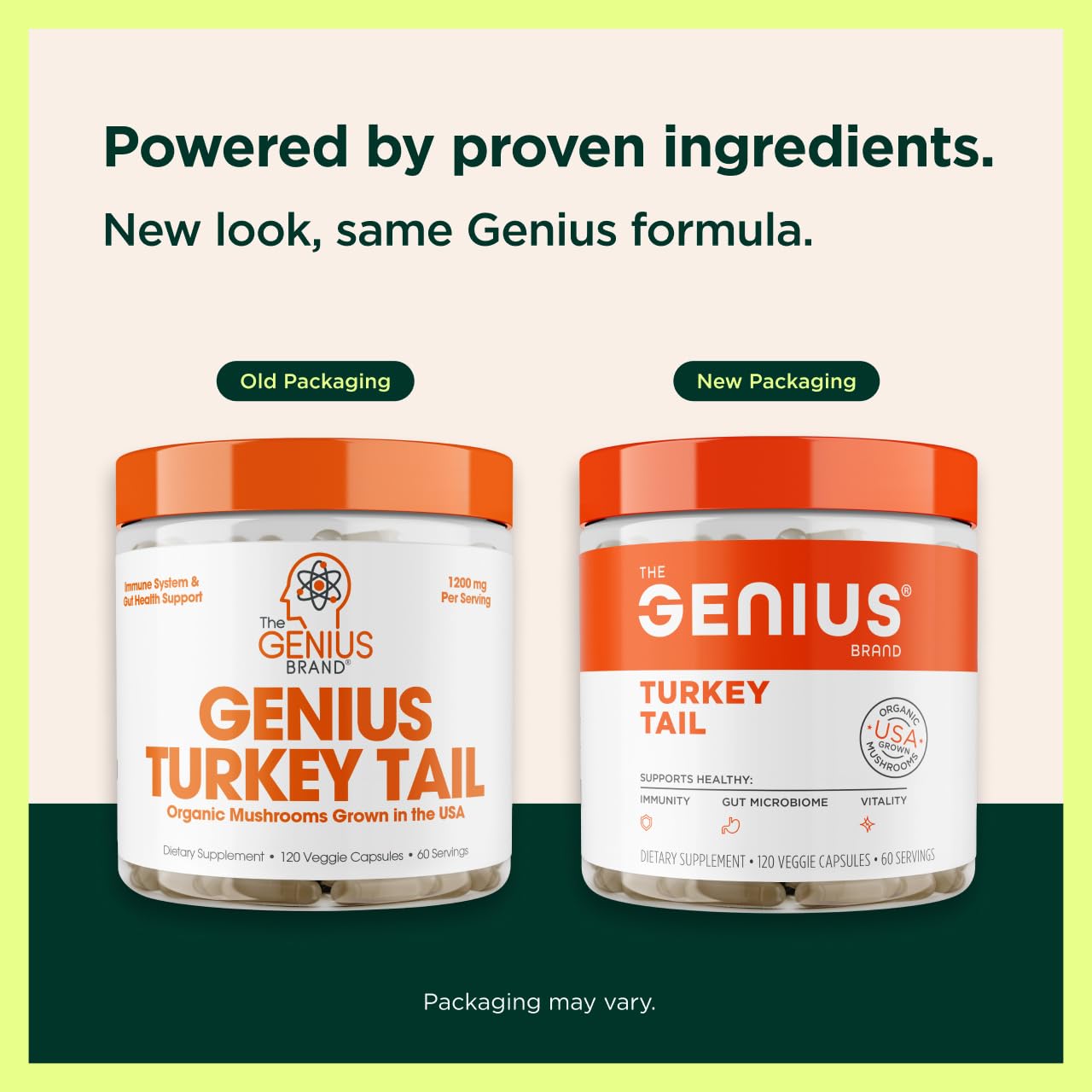The Genius Brand Genius Turkey Tail - Plant-Based Supplement for Immune, Gut & Antioxidant Support - Organic & Non-GMO - 120 Veggie Capsules The Genius Brand buy supplements canada