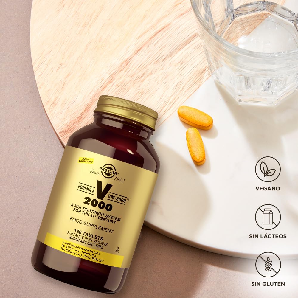 Solgar Formula VM-2000 (Multinutrient System), 180 Tablets - Premium Quality Multiple - Contains Zinc - Supports A Healthy Immune System - Vegan, Dairy Free, Kosher - 90 Servings Solgar buy supplements canada